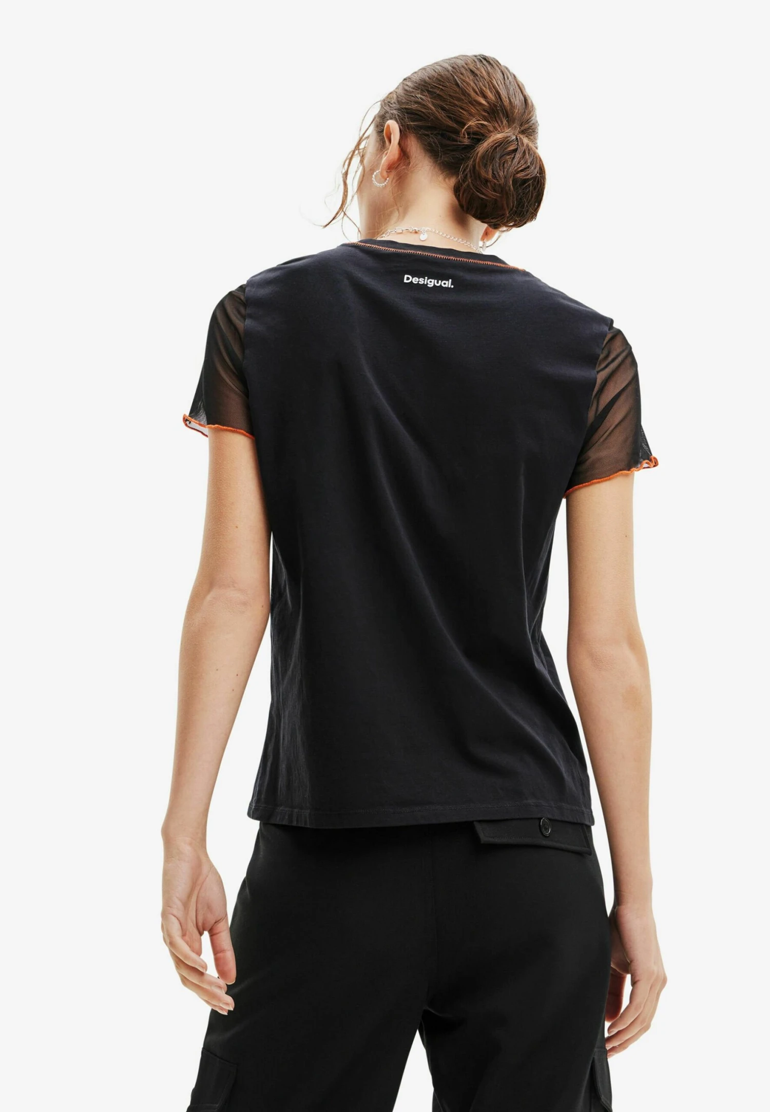 Desigual Graffiti Love - T-Shirt Print - Black 3 Desigual Graffiti Love - T-Shirt Print - Black - Afbeelding 3