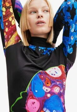 Desigual Slim Mineral Midi- Jerseyjurk - Black -Desigual 9bd064d46f614e3e8fb940061bfbace4