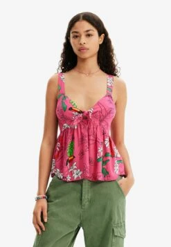 Desigual Tropical Strap - Blouse - Pink