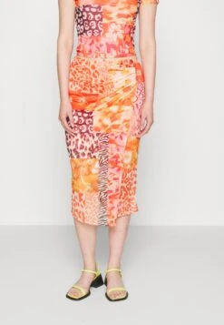 Desigual Fal Aria Patch - Wikkelrok - Orange