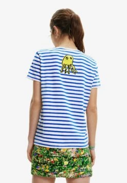 Desigual Striped Arty - T-Shirt Print - Blue 7 Desigual Striped Arty - T-Shirt Print - Blue -Desigual 9dd0ff368d8b4df0b30253b09eba9b6b