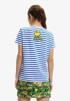 Desigual Striped Arty - T-Shirt Print - Blue 7 Desigual Striped Arty - T-Shirt Print - Blue -Desigual 9dd0ff368d8b4df0b30253b09eba9b6b scaled
