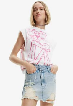 Desigual Pink Panther - T-Shirt Print - White