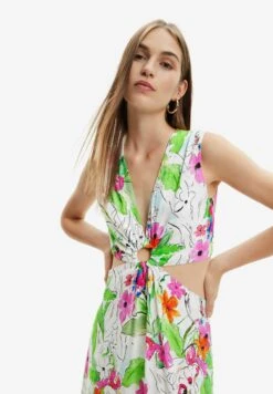 Desigual Long Cut Out - Maxi-Jurk - Multi Coloured -Desigual 9f104af3e2314b5a980851440db29dd4