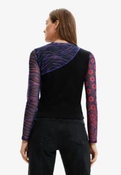 Desigual Patchwork Tulle With Message - Longsleeve - Blue 7 Desigual Patchwork Tulle With Message - Longsleeve - Blue -Desigual 9f7122808151440d9a15a121475d8381