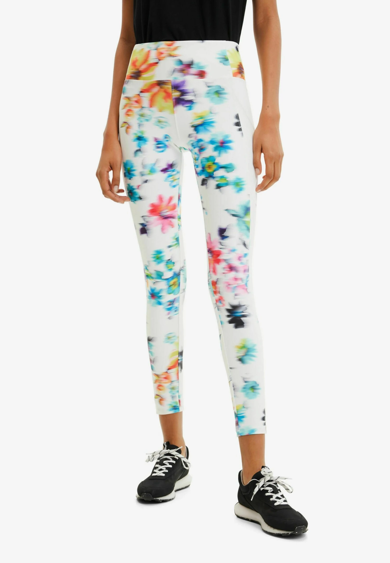 Desigual Floral Sport Leggings - Legging - White 1 Desigual Floral Sport Leggings - Legging - White