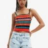 Desigual Crochet Trappy - Top - Multicoloured