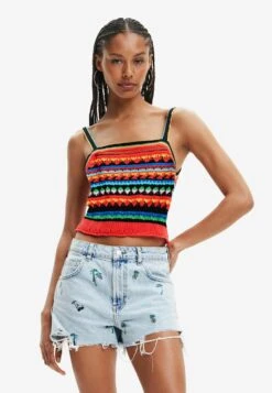 Desigual Crochet Trappy - Top - Multicoloured