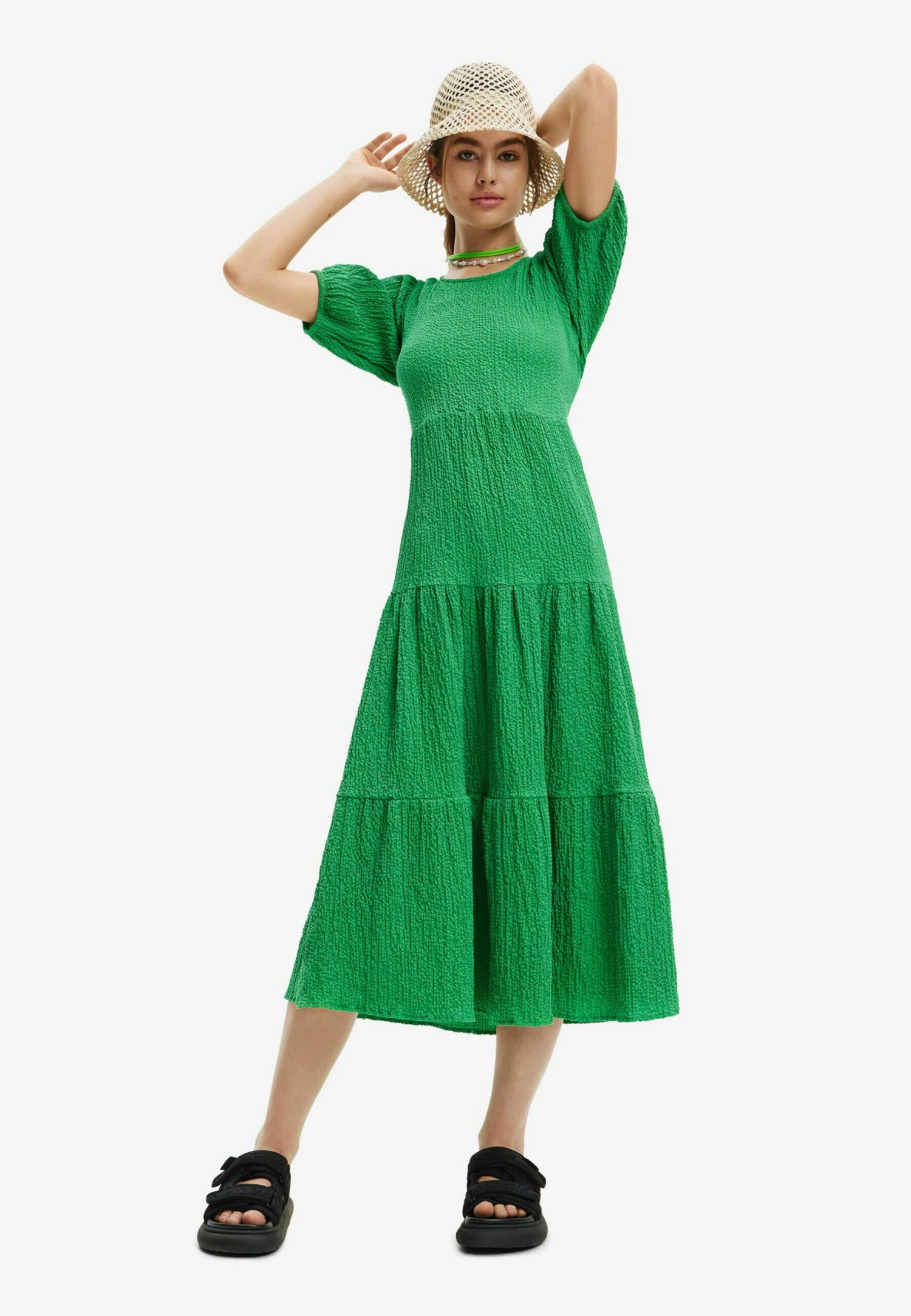 Desigual Stretchport - Jurk - Green 2 Desigual Stretchport - Jurk - Green - Afbeelding 2