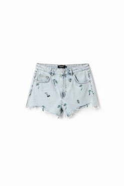 Desigual Milano - Jeansshort - Jeans White -Desigual a6ae718e46914b8882b2bba98cc12e62