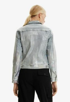 Desigual Metallic Denim Trucker - Spijkerjas - Light Blue Denim -Desigual a85933122dc5402db495da931c5a761f