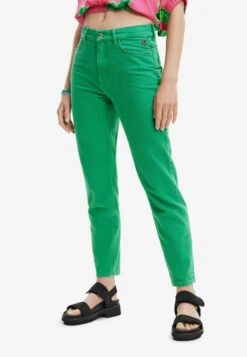 Desigual Washed-Effect Mom - Slim Fit Jeans - Green