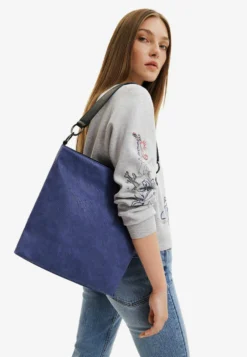 Desigual Large Logo - Shopper - Blue