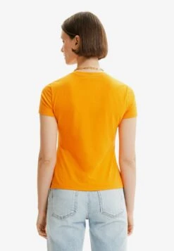 Desigual Short Sleeve Rhinestone - T-Shirt Print - Orange -Desigual ae9bb0ab57a94795b327d5fb0f9b5cff