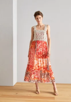 Desigual Vest Aria Patch - Jurk - Orange