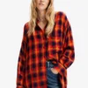 Desigual Oversize Plaid - Overhemdblouse - Red