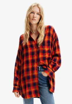 Desigual Oversize Plaid - Overhemdblouse - Red