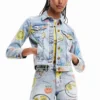 Desigual Chaq Smiley - Spijkerjas - Denim Medium Wash