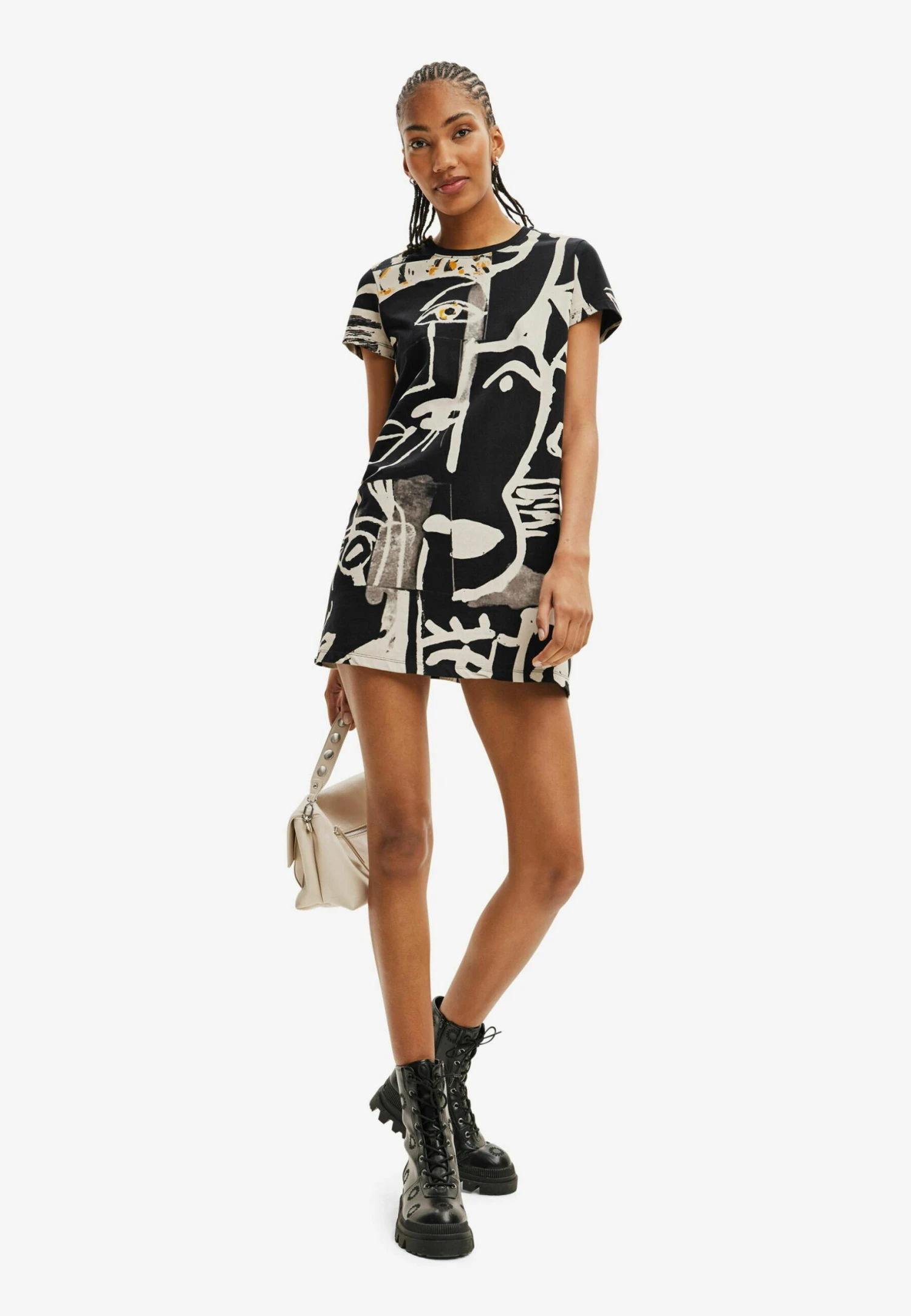 Desigual Face Mini- Jerseyjurk - Black 2 Desigual Face Mini- Jerseyjurk - Black - Afbeelding 2