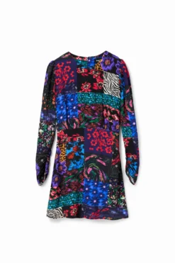 Desigual Patchwork Cut Out - Jurk - Black -Desigual b5d13b1ee3b54ad5a137e5ec719685a9 scaled