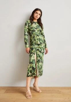 Desigual Vest Camoflower - Cocktailjurk - Kaki