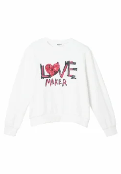 Desigual Embroidered Message - Sweater - White -Desigual b626df5d93d2459c8840da30ff1b05df scaled