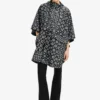 Desigual Geometric Hooded - Poncho - Black