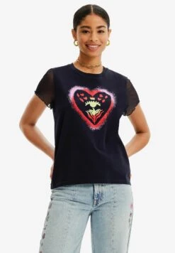 Desigual Designed By M. Christian Lacroix - T-Shirt Print - Blue