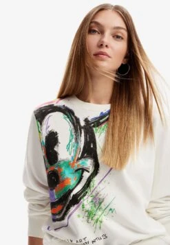 Desigual Arty Mickey Mouse- Sweater - White 9 Desigual Arty Mickey Mouse- Sweater - White -Desigual b79248bd9e4f4e63a498f19698f13406