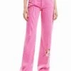 Desigual Panther - Flared Jeans - Pink