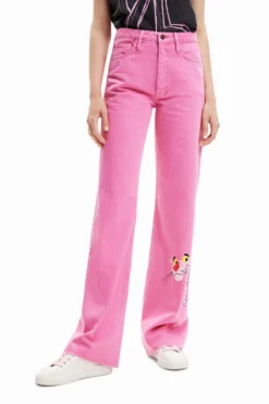 Desigual Panther - Flared Jeans - Pink