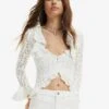 Desigual Tropical Cuout Midi - Blouse - White