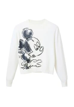 Desigual Mickey Mouse Embroidered - Trui - White -Desigual b9910f13913f43fa915e62b1dc056733