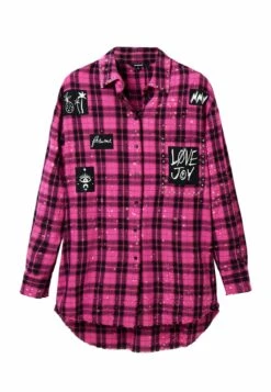 Desigual Oversize Plaid - Overhemdblouse - Pink -Desigual bb1dc79e4af6437282129bec27c40195