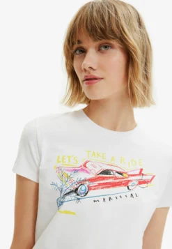 Desigual Swimwear - T-Shirt Print - White -Desigual bd6e3d245c4d47ca808bc8379dfbd466 scaled