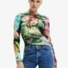 Desigual Fantasy Bust - Longsleeve - Blue