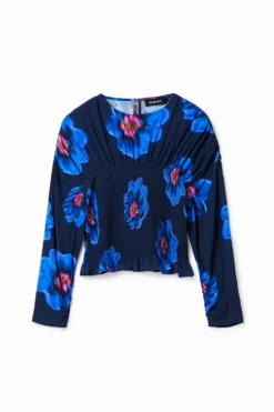 Desigual Floral Ruched Blouse - Blouse - Marino 8 Desigual Floral Ruched Blouse - Blouse - Marino -Desigual bfe98d6678a84ed7aabd32467c10a556 scaled
