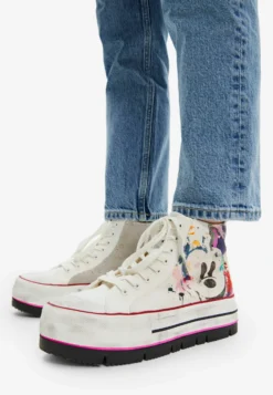 Desigual Disney'S Mickey Mouse High- Platform - Sneakers Hoog - White