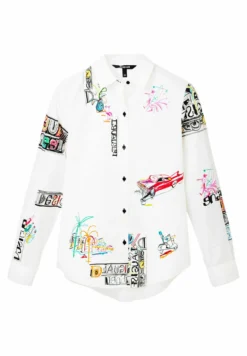 Desigual Long-Sleeve Illustrated - Overhemdblouse - White 9 Desigual Long-Sleeve Illustrated - Overhemdblouse - White -Desigual c342091626c14a63ad624103dd84846b scaled