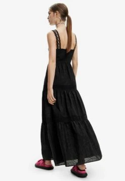 Desigual Long Embroidered Strap - Maxi-Jurk - Black -Desigual c3dd49f9e717485694423ca112c3a2c6