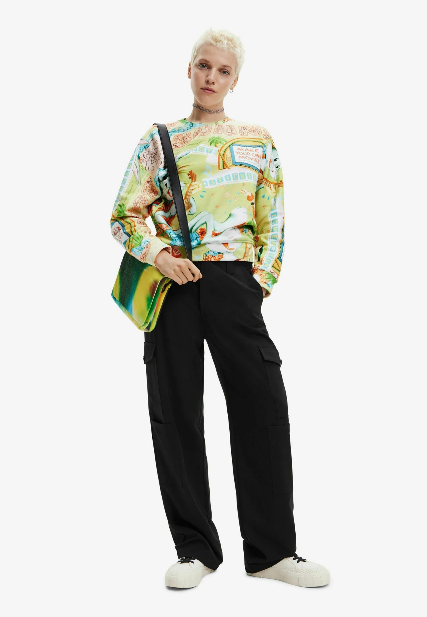 Desigual Bugs Bunny Movie - Sweater - Green 2 Desigual Bugs Bunny Movie - Sweater - Green - Afbeelding 2