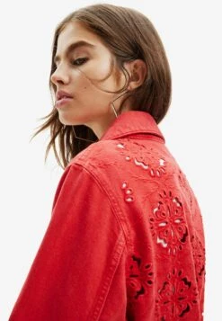 Desigual Die-Cut Denim - Spijkerjas - Red -Desigual c51aea3b5fd44ba9ac4b56c260817301