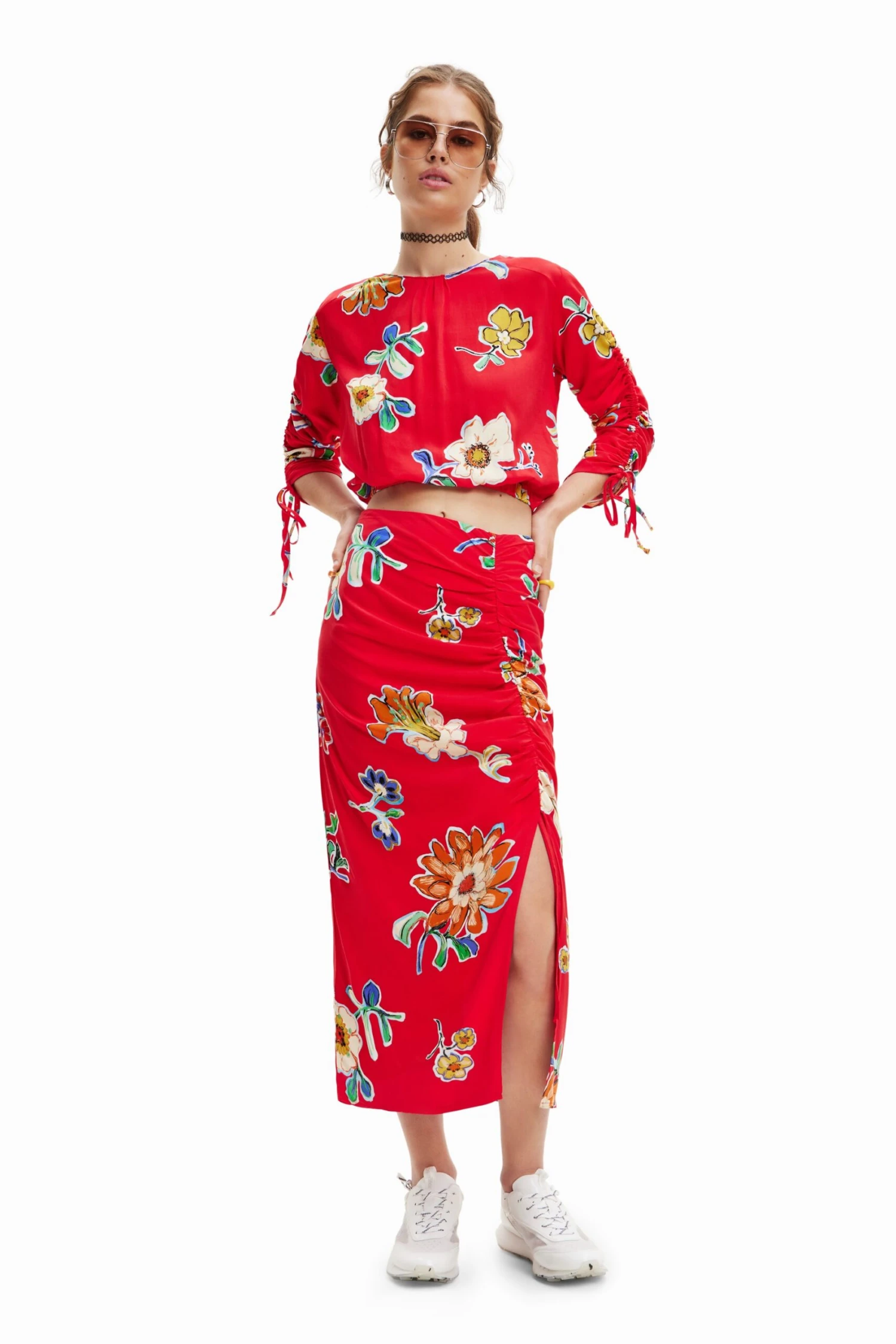 Desigual Fal Crimea - Kokerrok - Carmin 2 Desigual Fal Crimea - Kokerrok - Carmin - Afbeelding 2