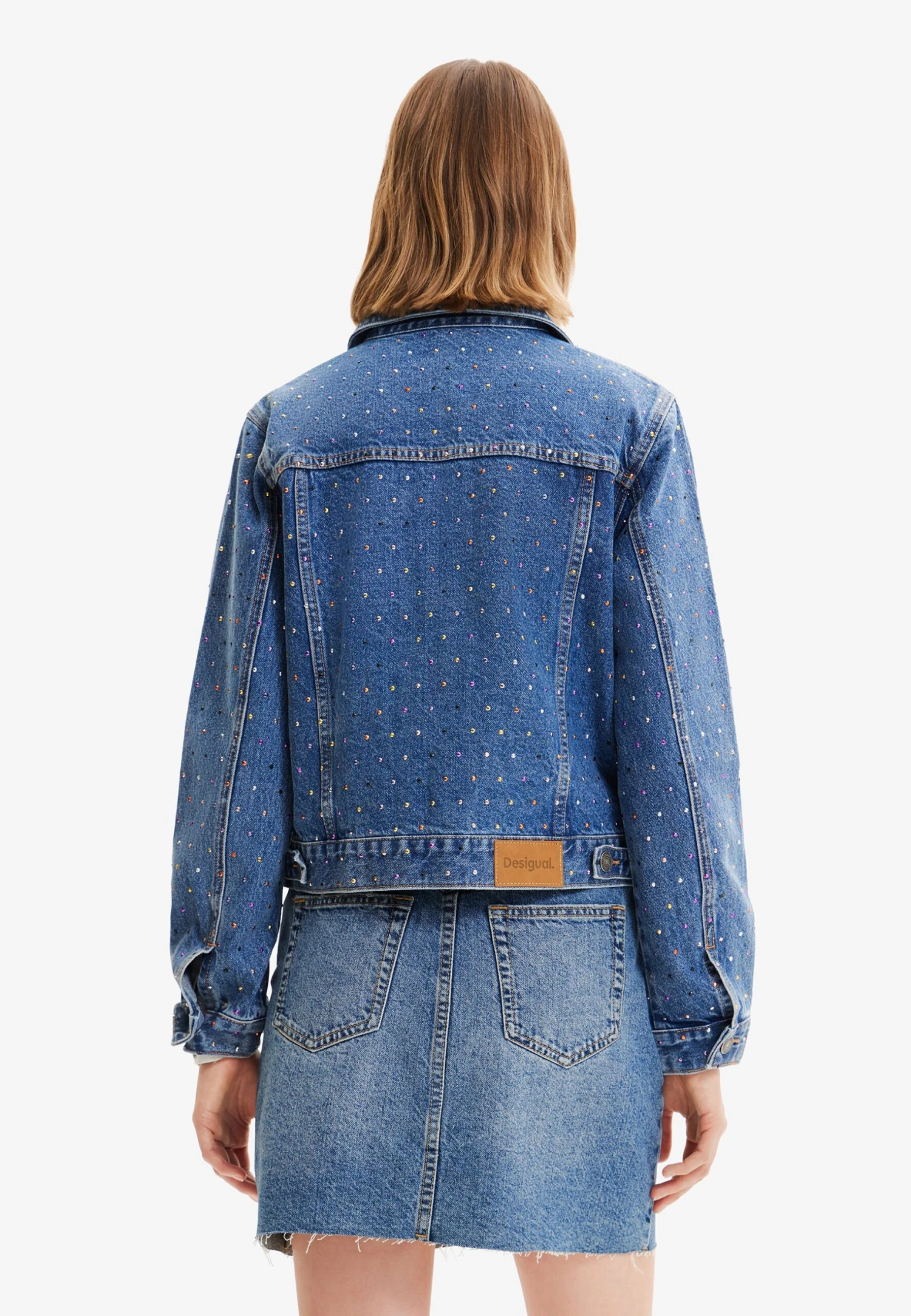 Desigual Studded Denim Trucker - Spijkerjas - Denim Medium Light 3 Desigual Studded Denim Trucker - Spijkerjas - Denim Medium Light - Afbeelding 3