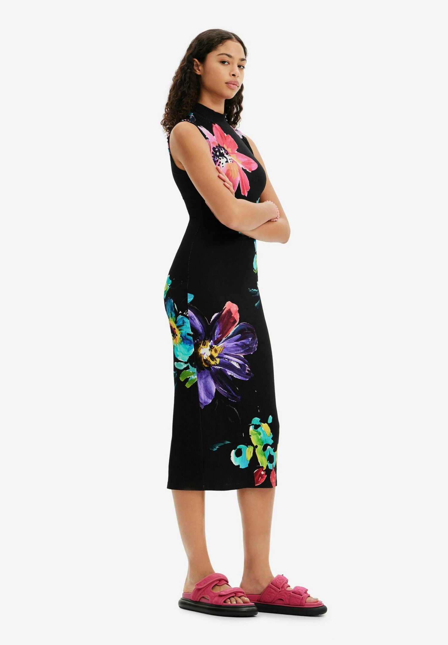 Desigual Arty Flockedweat - Gebreide Jurk - Black 3 Desigual Arty Flockedweat - Gebreide Jurk - Black - Afbeelding 3