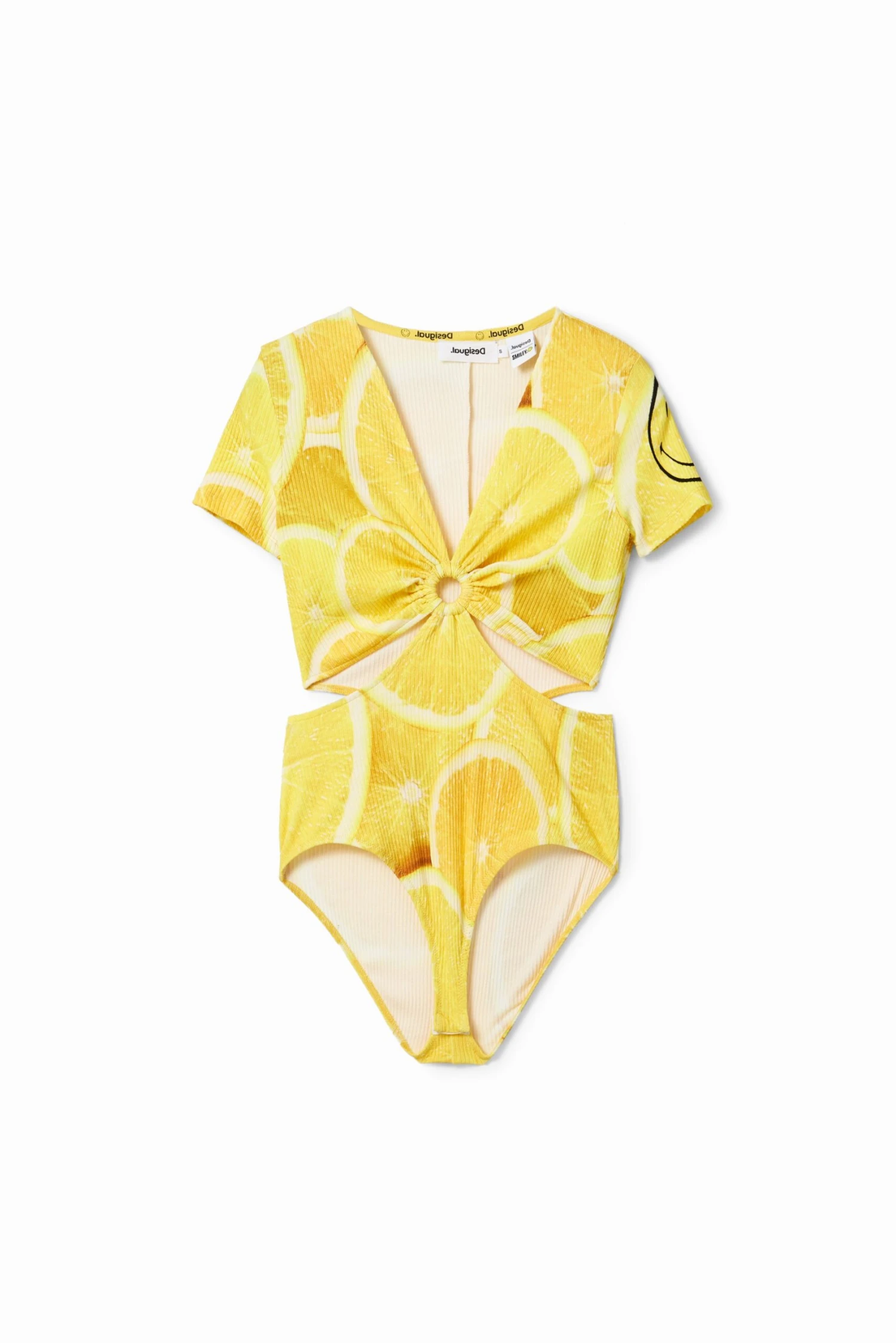 Desigual Smiley Limon - T-Shirt Print - Yellow 4 Desigual Smiley Limon - T-Shirt Print - Yellow - Afbeelding 4