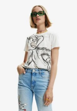 Desigual Short Sleeve Bugs Bunny - T-Shirt Print - White