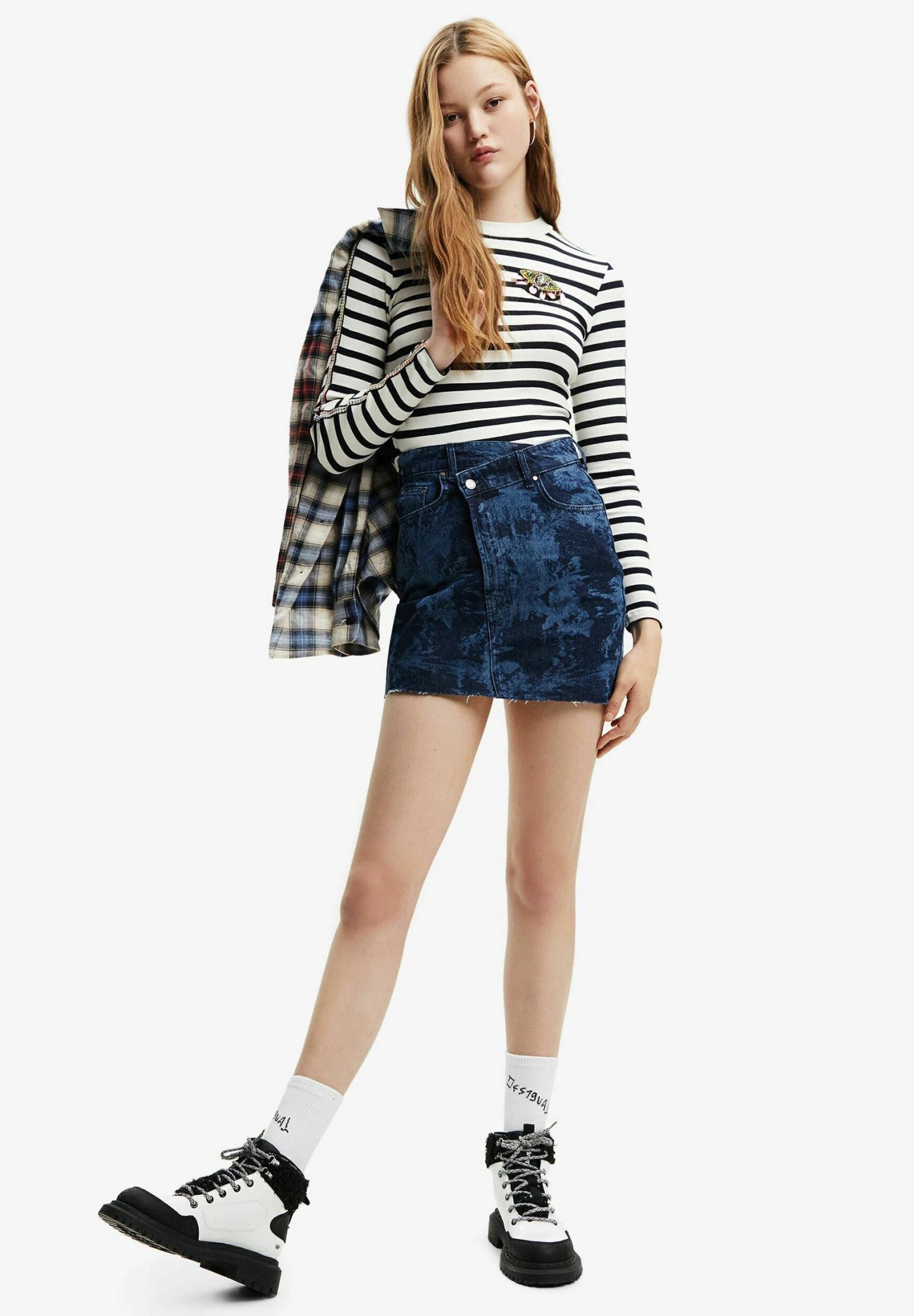 Desigual Striped - Longsleeve - White 2 Desigual Striped - Longsleeve - White - Afbeelding 2