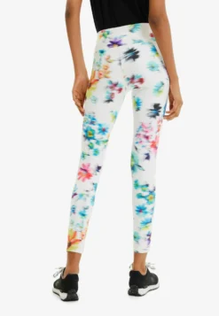 Desigual Floral Sport Leggings - Legging - White -Desigual c96ef0fc72534c5a860eee9cfd63d537 scaled