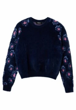 Desigual Floral Fur-Effect - Fleece Trui - Blue 9 Desigual Floral Fur-Effect - Fleece Trui - Blue -Desigual cc05a5fd3718413790b5f53743ed4338